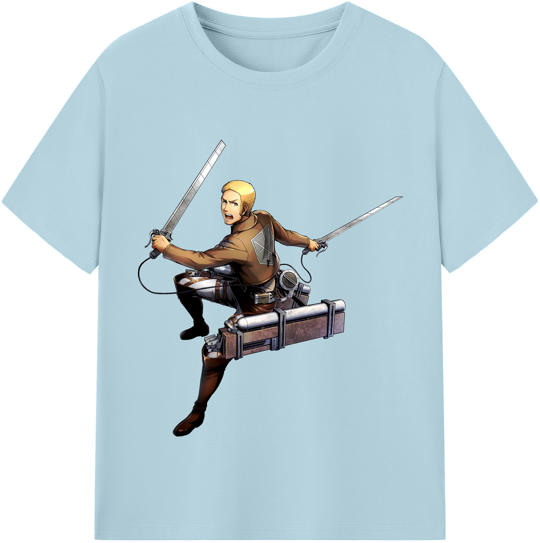 （画像用） 進撃の巨人 ライナー・ブラウン Attack on Titan Reiner Braun 綿100％半袖Tシャツ（フロントプリント）